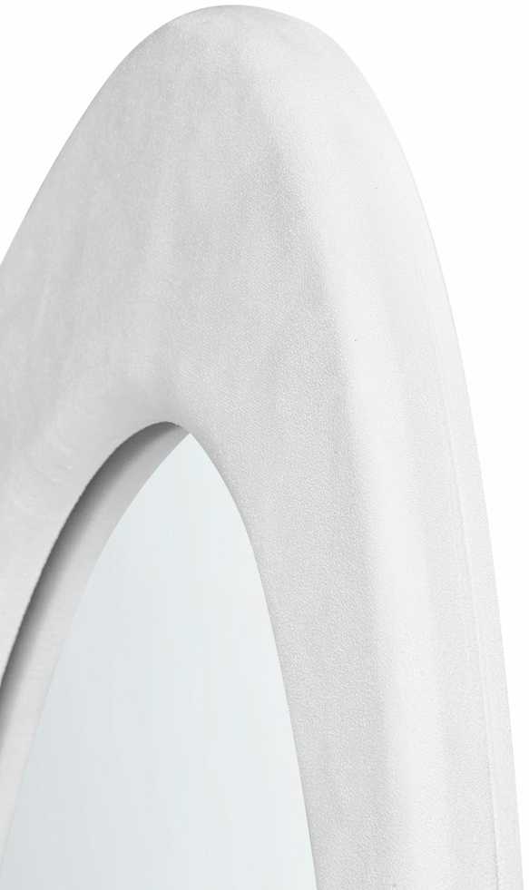 Beliani Sieninis veidrodis MASSAY 53 cm 90 cm veliūrinis baltas