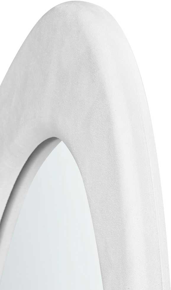 Beliani Sieninis veidrodis MASSAY 53 cm 90 cm veliūrinis baltas