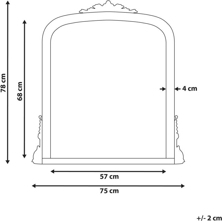 Beliani Sieninis veidrodis SUSSEY 75 cm 78 cm auksinis