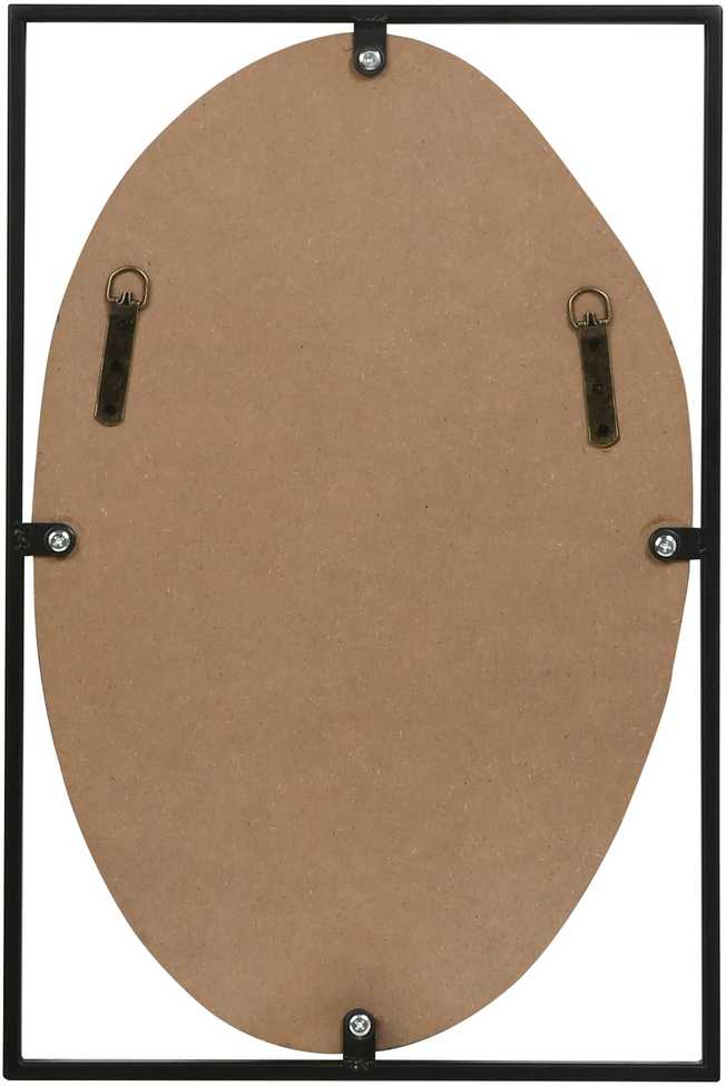 Beliani Sieninis veidrodis NIBELLE 40 cm 60 cm metalinis juodas