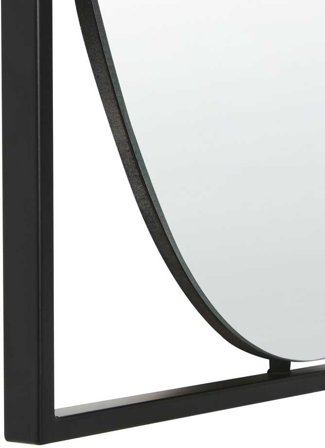 Beliani Sieninis veidrodis NIBELLE 40 cm 60 cm metalinis juodas
