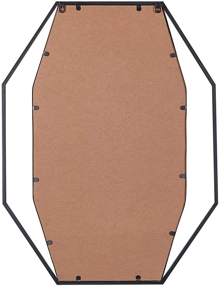 Beliani Sieninis veidrodis NIRE 60 cm 80 cm metalinis grafito spalvos