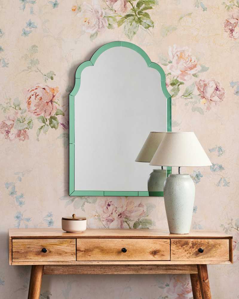 Beliani Sieninis veidrodis NORVILLE, 60 × 90 cm, žalias