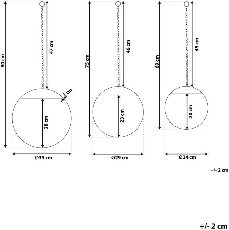 Beliani Sieninis veidrodis ODOS 33/29/24 cm 80/75/69 cm metalinis, juodas