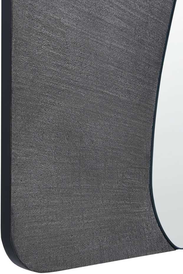 Beliani Sieninis veidrodis ORMES 70 cm 110 cm pilkas