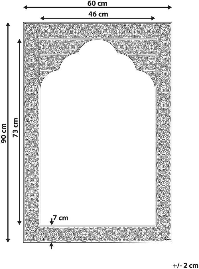 Beliani Sieninis veidrodis PALI 60 cm 90 cm metalinis auksinis