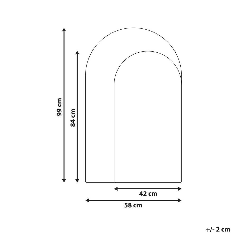 Beliani Sieninis veidrodis PIGNY 58 cm 99 cm rudas