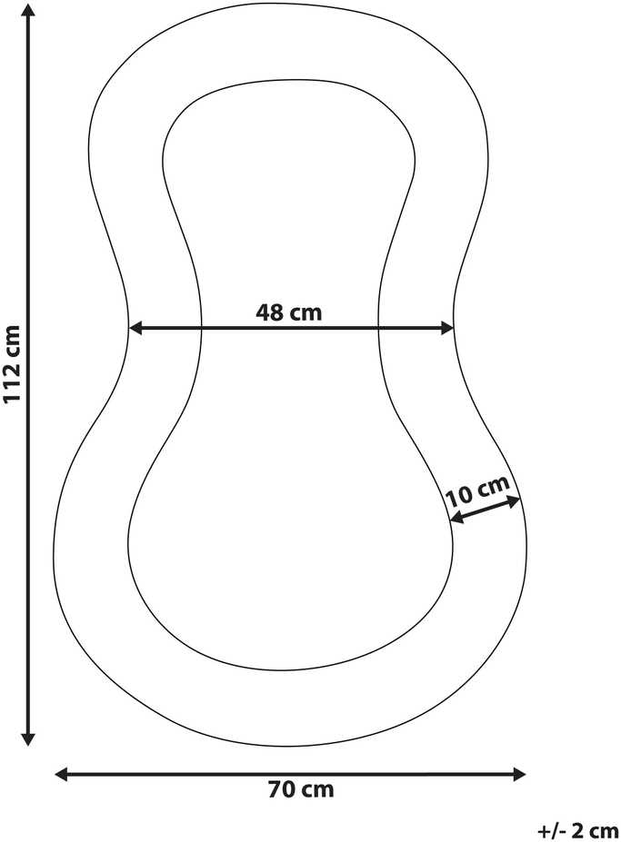 Beliani Sieninis veidrodis PLANCHEZ 70 cm 112 cm Boucle rožinis