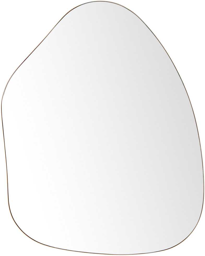 Beliani Sieninis veidrodis PUTEAUX 70 cm 92 cm metalinis auksinis