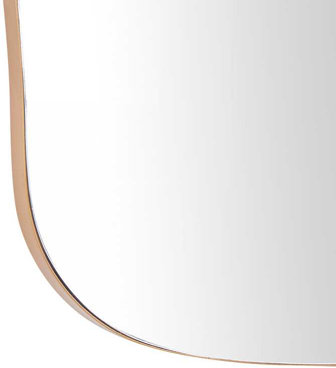 Beliani Sieninis veidrodis PUTEAUX 70 cm 92 cm metalinis auksinis