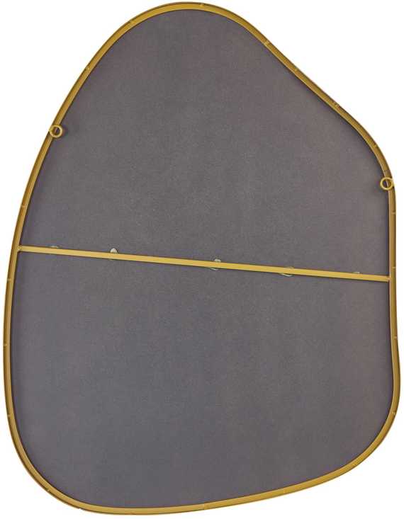 Beliani Sieninis veidrodis PUTEAUX 70 cm 92 cm metalinis auksinis