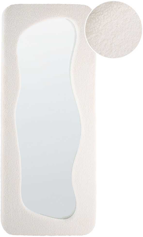 Beliani Sieninis veidrodis QUIMPER 70 × 170 cm, balkšvas
