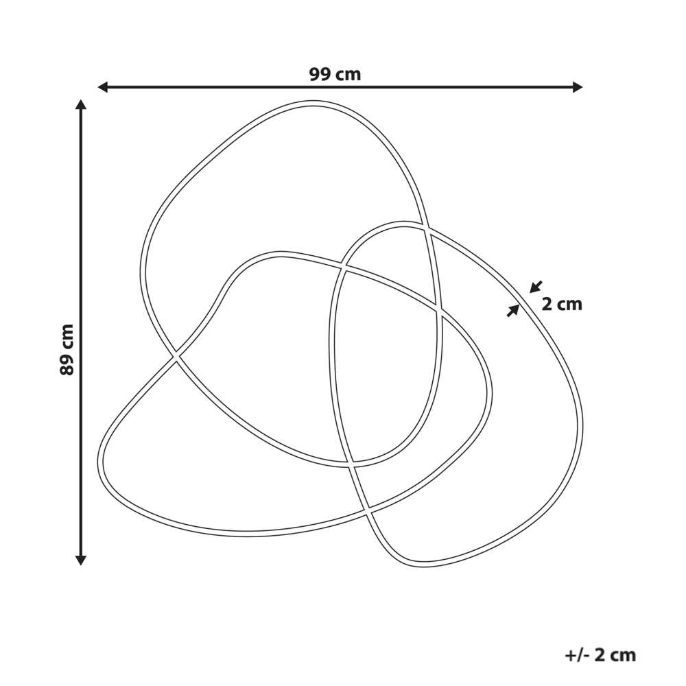 Beliani Sieninis veidrodis TAILLY 99 cm 89 cm auksinis