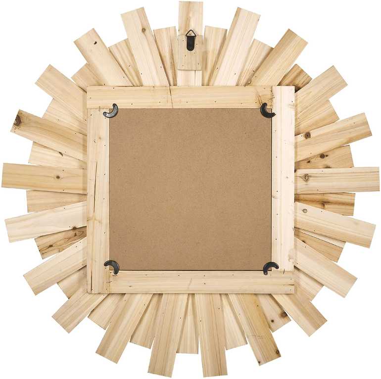 Beliani Sieninis veidrodis TAMPICO 75 cm x 75 cm eglės medienos spalvotas