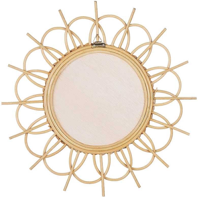 Beliani Sieninis veidrodis TELAKIA 60 cm Rattan natūralus