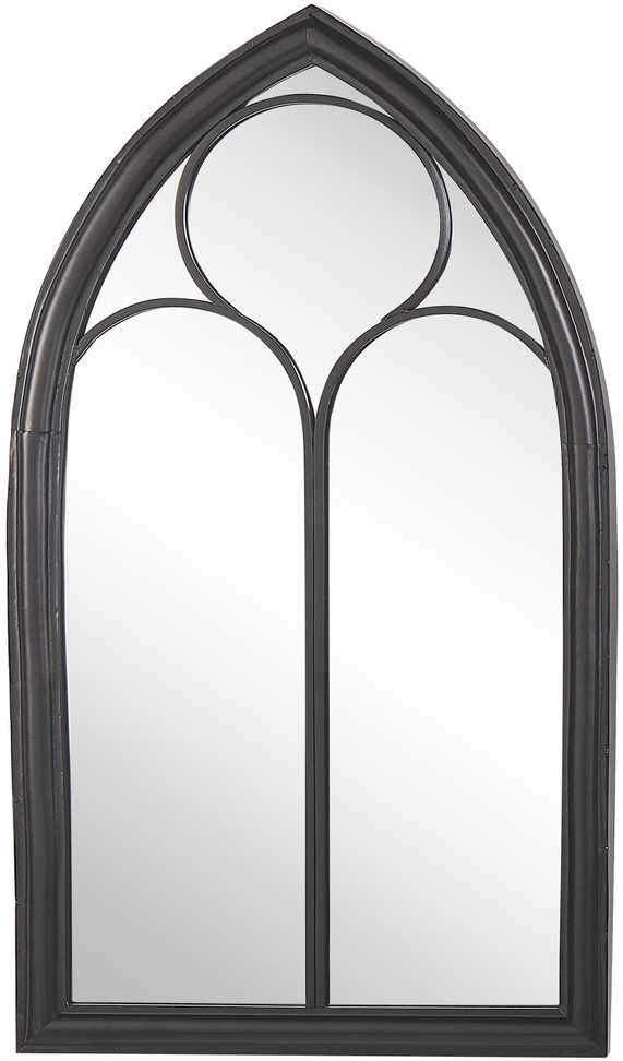 Beliani Sieninis veidrodis TRELLY 62 cm 113 cm metalinis juodas
