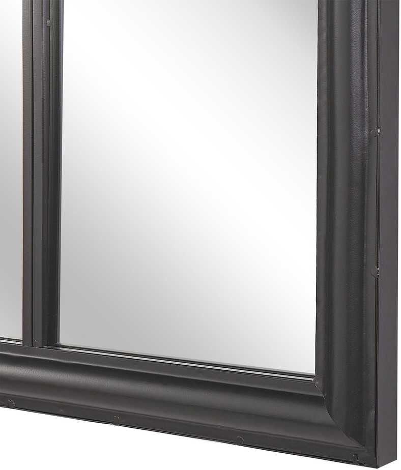 Beliani Sieninis veidrodis TRELLY 62 cm 113 cm metalinis juodas