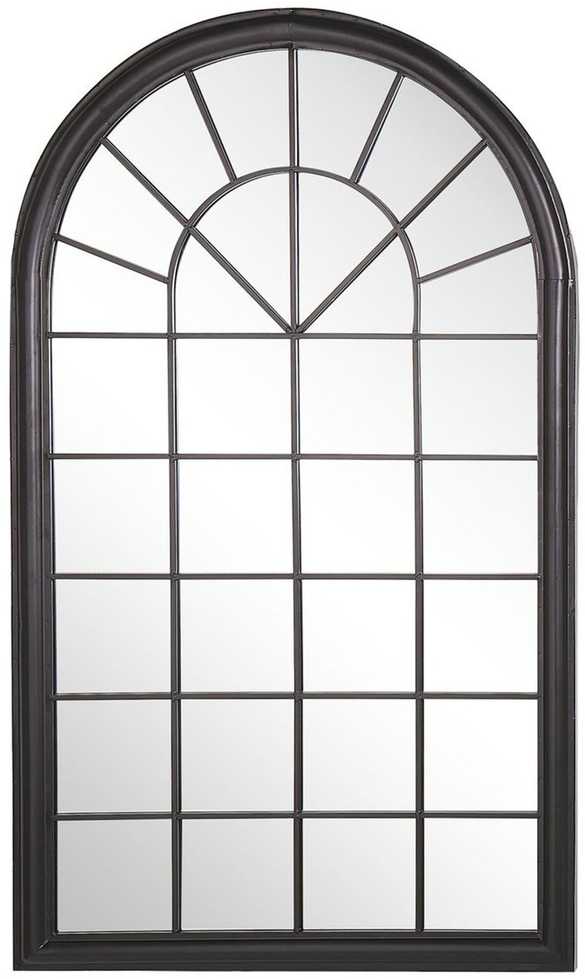 Beliani Sieninis veidrodis TREVOL 77 cm 130 cm metalinis juodas