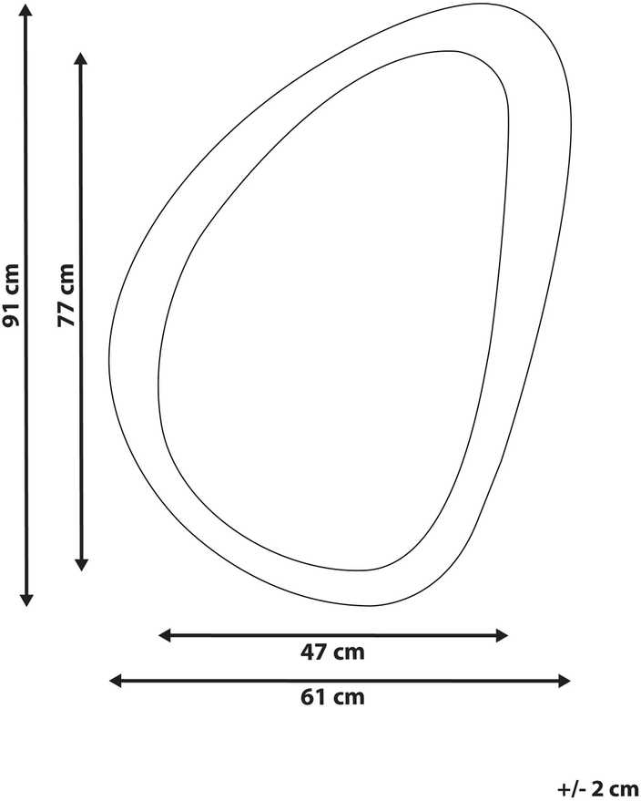 Beliani Sieninis veidrodis VENAS 61 cm 91 cm aksominis garstyčių spalvos