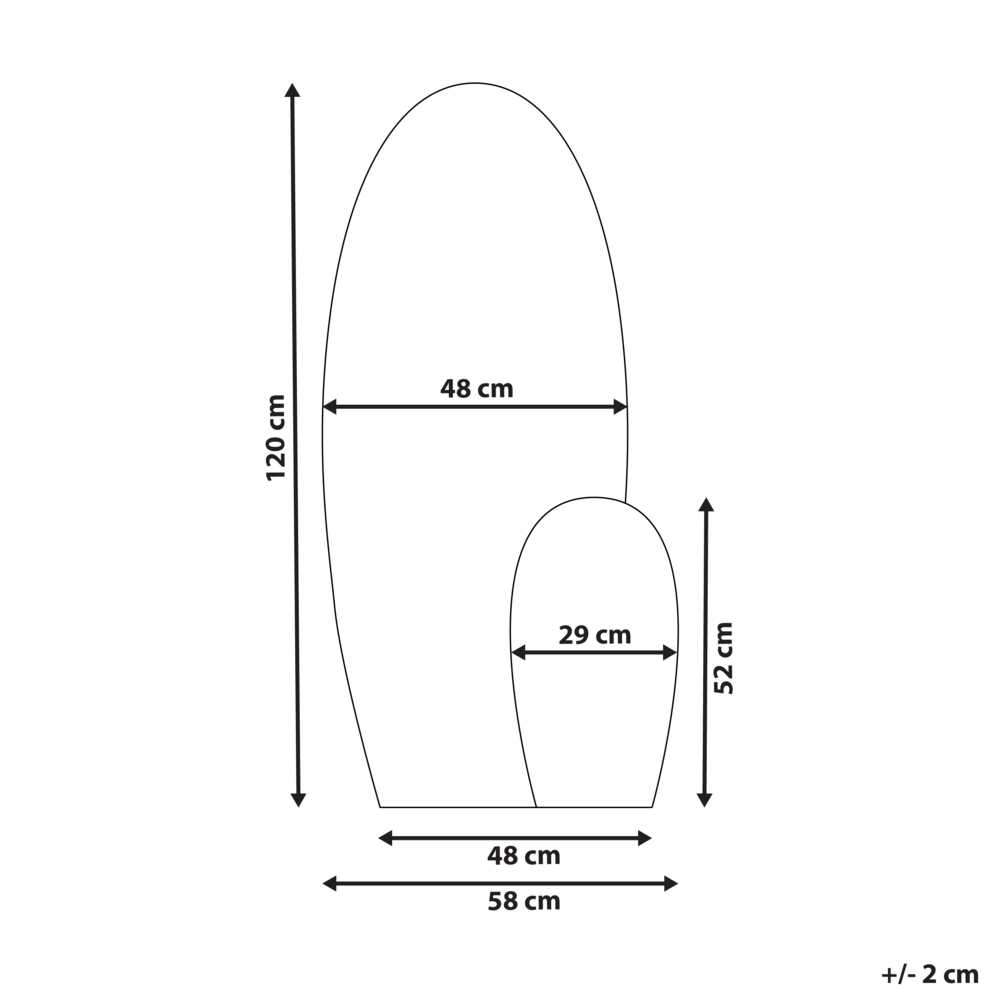 Beliani Sieninis veidrodis VIERZON 58 cm 120 cm juodas