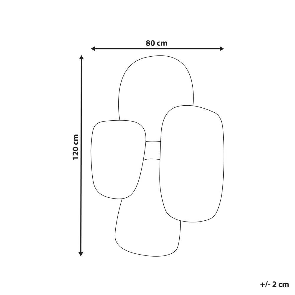 Beliani Sieninis veidrodis VOUZON 80 cm 120 cm sidabrinės spalvos