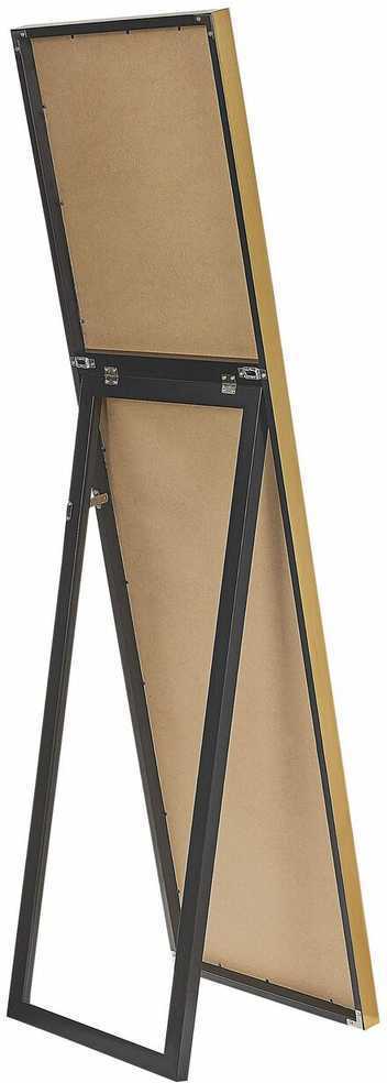 Beliani Pastatomas veidrodis TORCY 140 cm auksinis