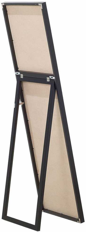 Beliani Pastatomas veidrodis TORCY 140 cm, juodas