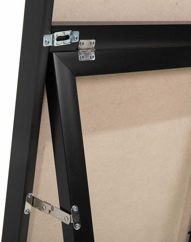 Beliani Pastatomas veidrodis TORCY 140 cm, juodas