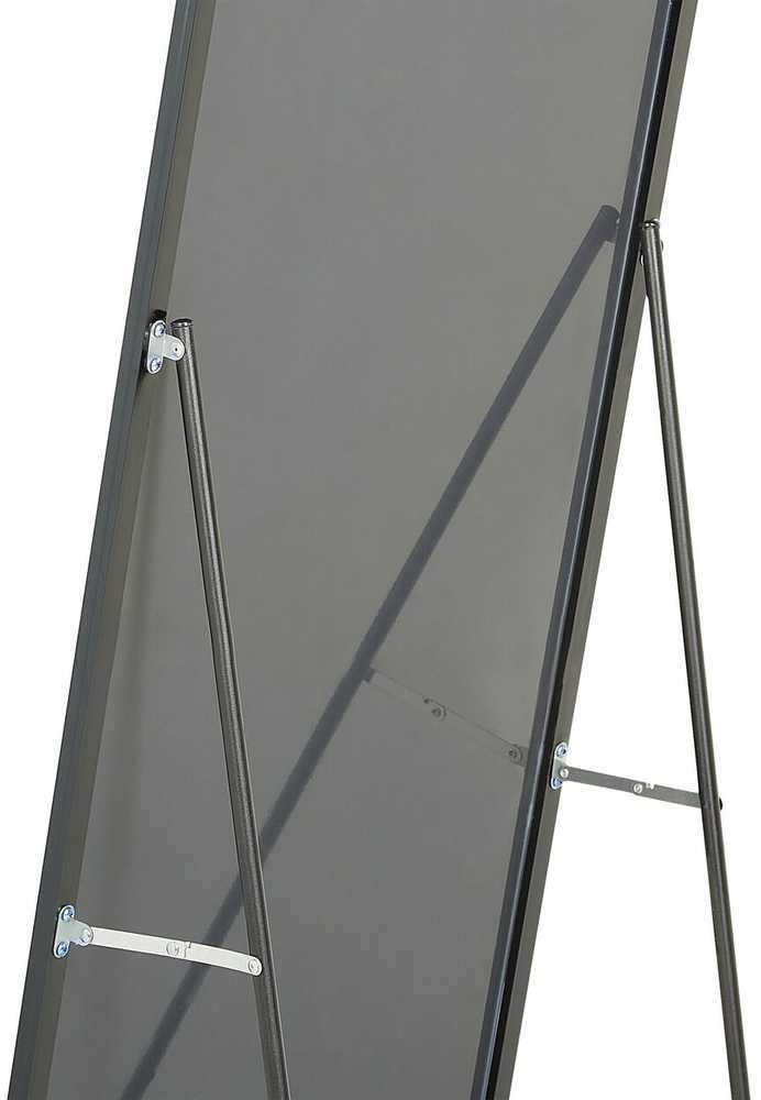 Beliani Pastatomas veidrodis BEAUVAIS 156 cm metalinis juodas