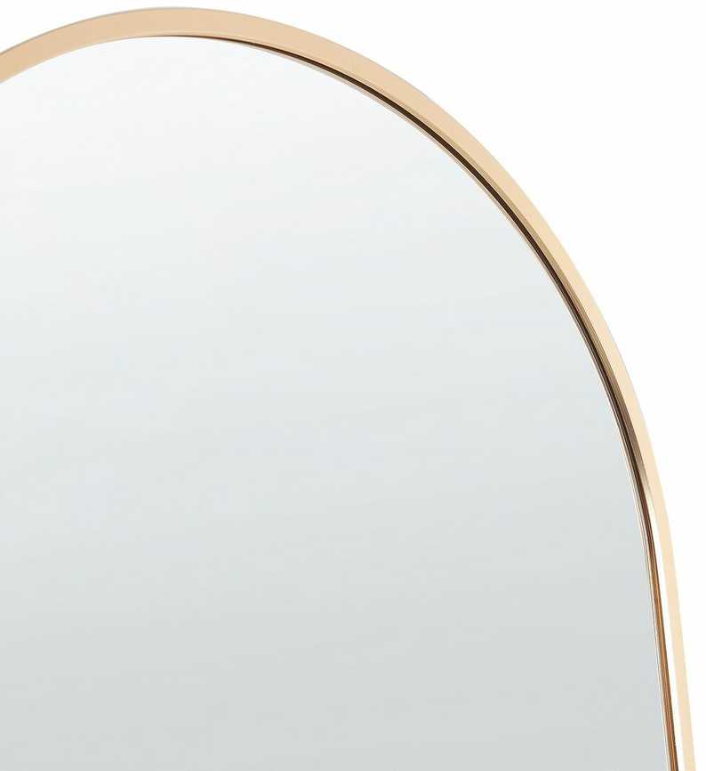 Beliani Pastatomas veidrodis BAGNOLET 150 cm metalinis auksinis