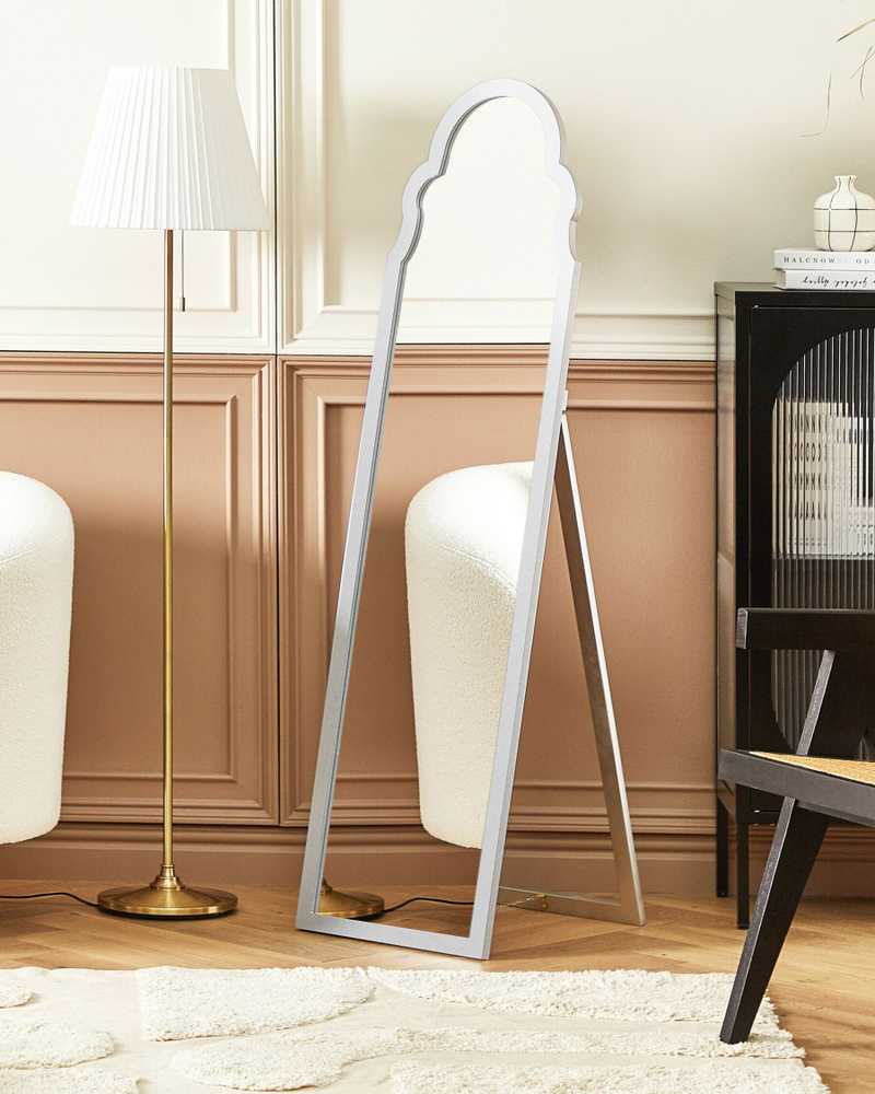 Beliani Pastatomas veidrodis CHATILLON 150 cm sidabrinės spalvos