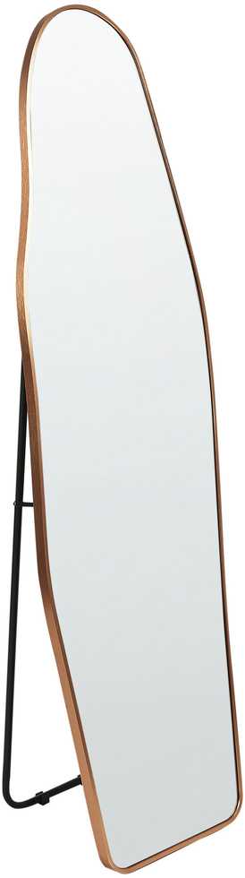 Beliani Pastatomas veidrodis LARCHE 160 cm, metalinis, auksinis