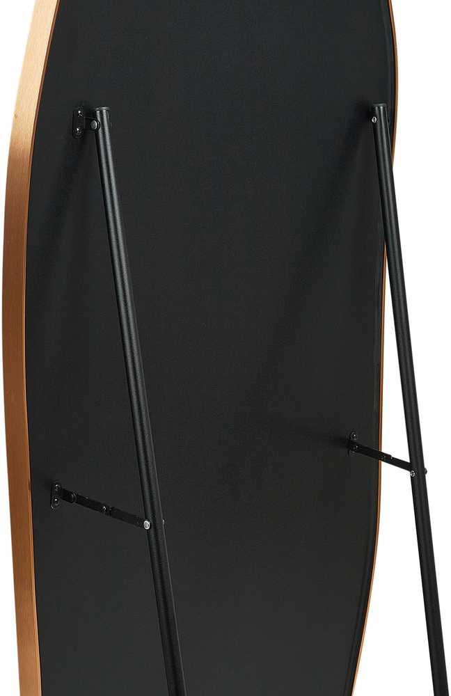 Beliani Pastatomas veidrodis LARCHE 160 cm, metalinis, auksinis