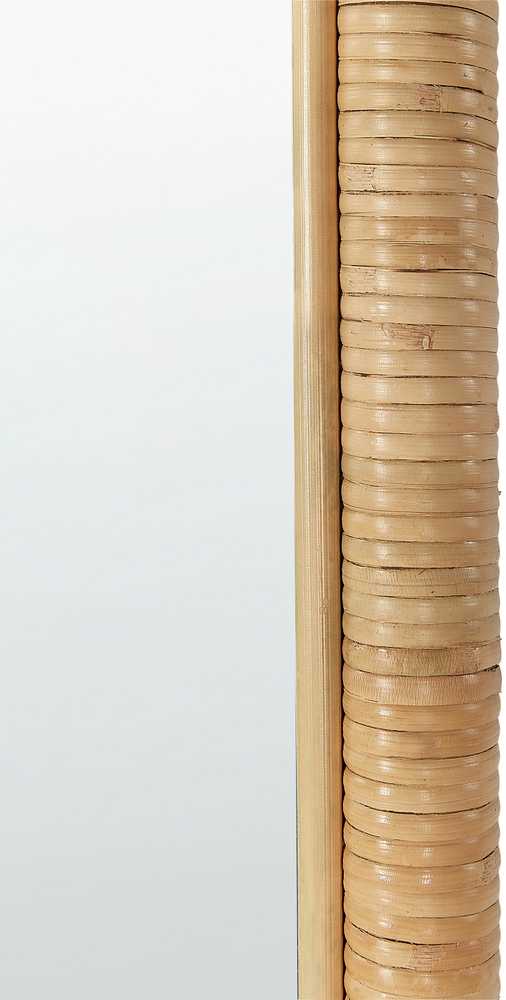 Beliani Pastatomas veidrodis MALANGE 150 cm rotango spalvos