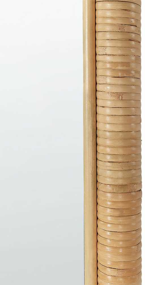 Beliani Pastatomas veidrodis MALANGE 150 cm rotango spalvos