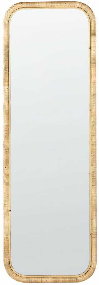 Beliani Pastatomas veidrodis MALANGE 150 cm rotango spalvos
