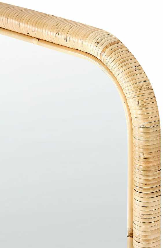 Beliani Pastatomas veidrodis MALANGE 150 cm rotango spalvos