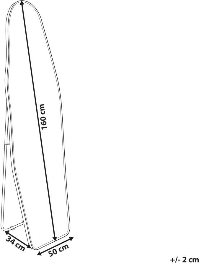 Beliani Pastatomas veidrodis LARCHE 160 cm, metalinis, auksinis