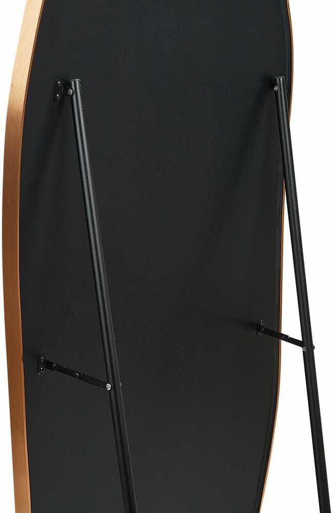 Beliani Pastatomas veidrodis LARCHE 160 cm, metalinis, auksinis