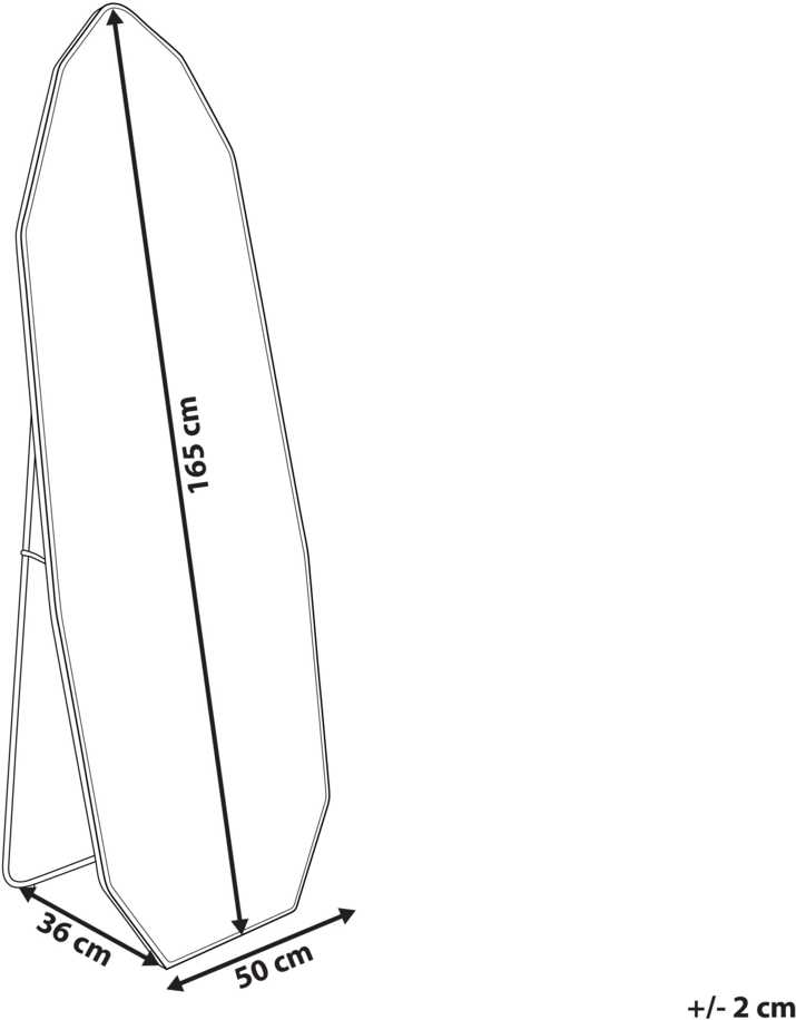 Beliani Pastatomas veidrodis TARTAS 165 cm metalinis auksinis
