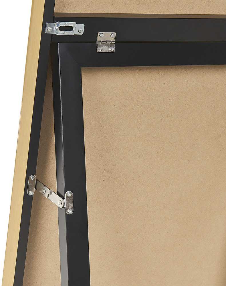 Beliani Pastatomas veidrodis TORCY 140 cm auksinis