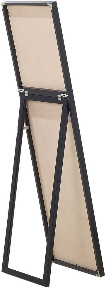 Beliani Pastatomas veidrodis TORCY 140 cm, juodas