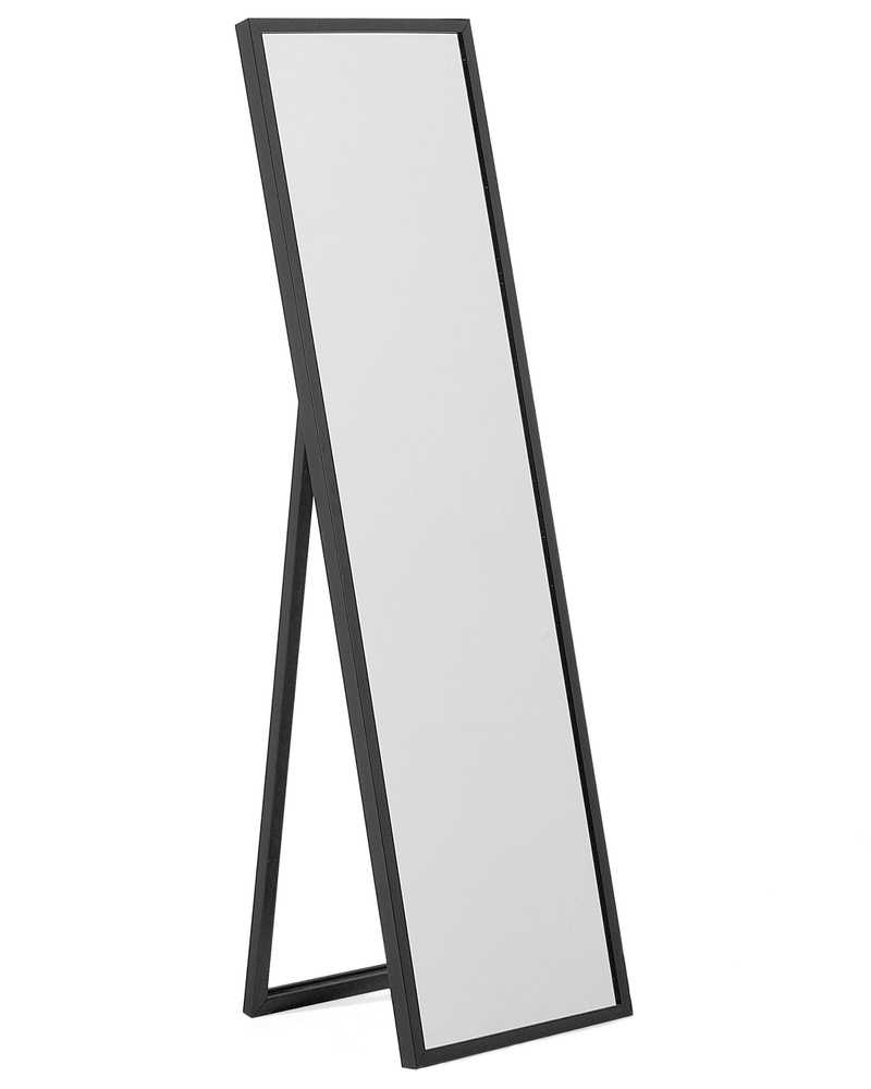 Beliani Pastatomas veidrodis TORCY 140 cm, juodas