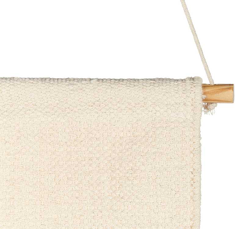 Beliani Sieninis makramė BUREWALA medvilninis 108 cm smėlio spalvos