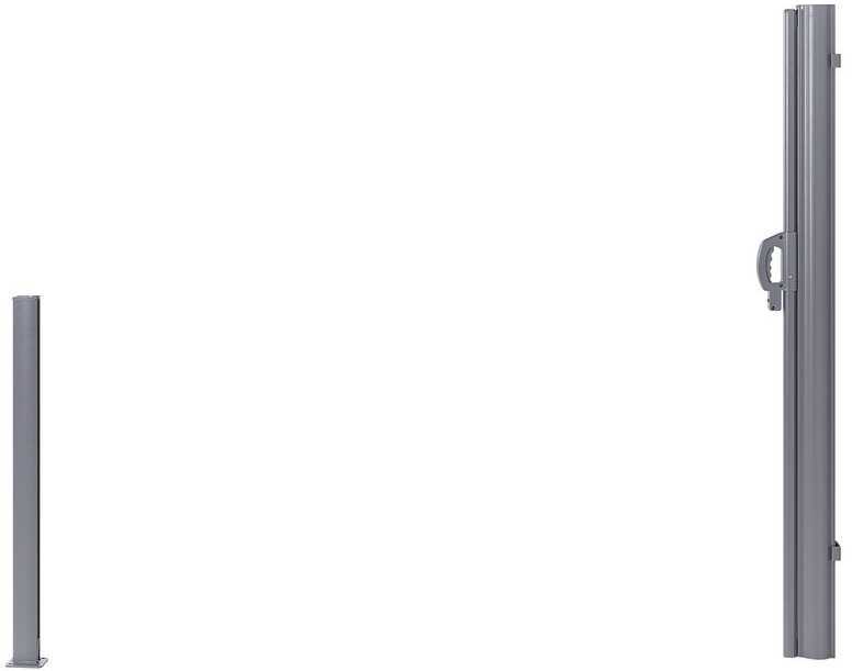 Beliani Šoninė markizė DORIO 305 cm 160 cm grafito spalvos