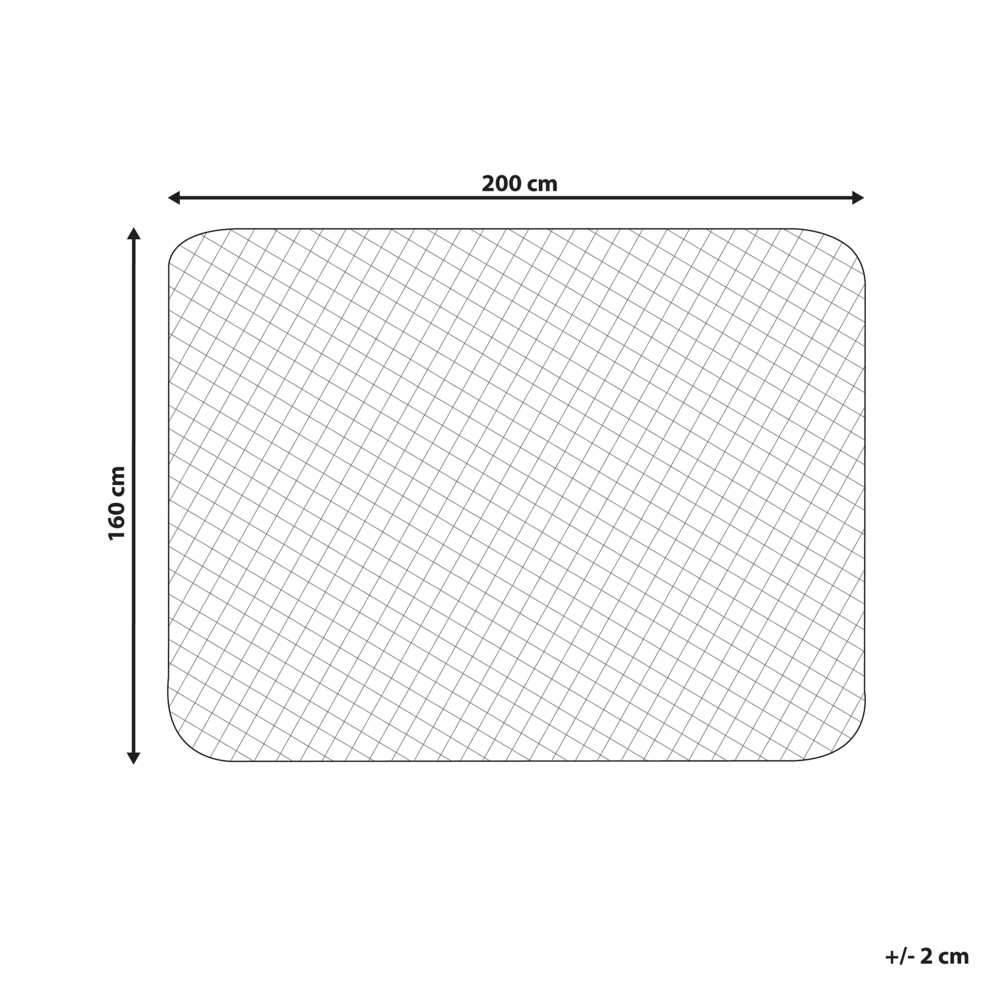 Beliani Medvilninio čiužinio apsauga 160 x 200 cm PUMORI