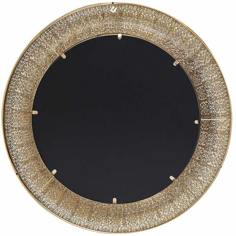 Beliani Sieninis veidrodis CHANNAY 80 cm, auksinis, metalinis