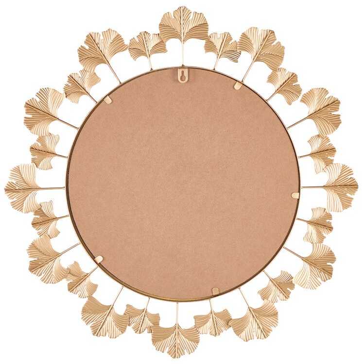 Beliani Sieninis veidrodis CODOLET 60 cm metalinis auksinis