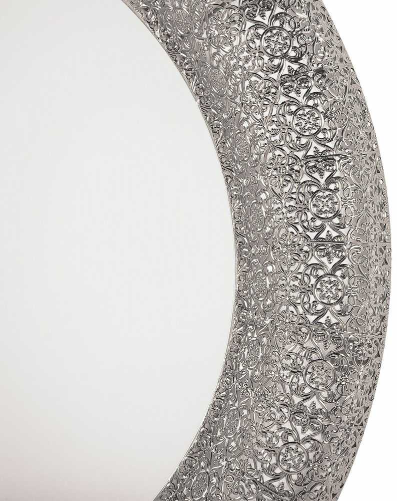 Beliani Sieninis veidrodis CHANNAY 80 cm, metalinis, sidabrinės spalvos