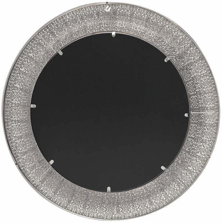 Beliani Sieninis veidrodis CHANNAY 80 cm, metalinis, sidabrinės spalvos
